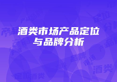 酒类市场产品定位与品牌分析