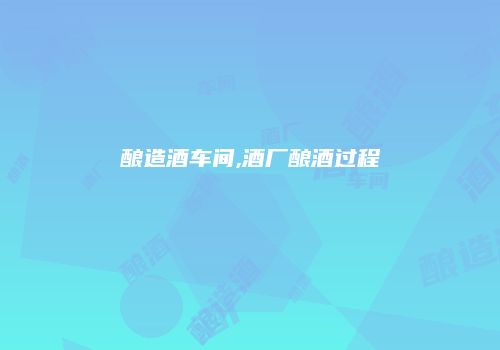 酿造酒车间,酒厂酿酒过程