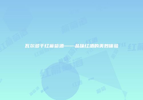 瓦尔多干红葡萄酒——品味红酒的美妙体验