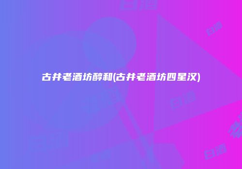 古井老酒坊醇和(古井老酒坊四星汉)