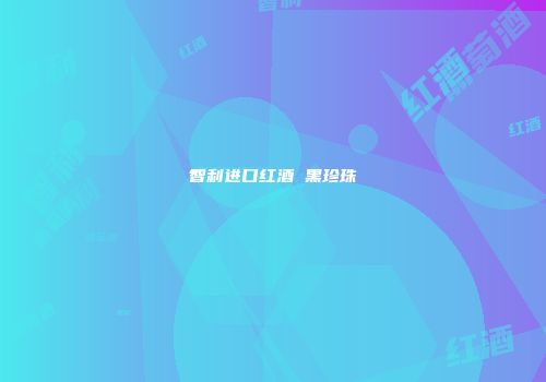 智利进口红酒 黑珍珠