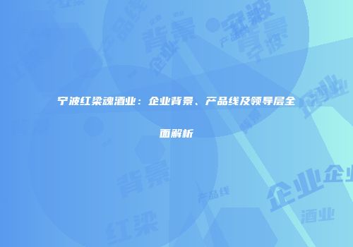 宁波红梁魂酒业：企业背景、产品线及领导层全面解析