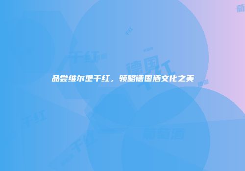 品尝维尔堡干红，领略德国酒文化之美