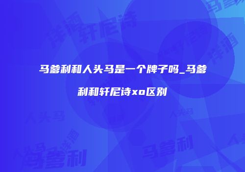 马爹利和人头马是一个牌子吗_马爹利和轩尼诗xo区别