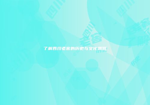 了解四川老窖的历史与文化渊源