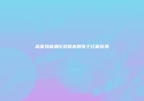 品鉴玛格酒庄袋鼠赤霞珠干红葡萄酒