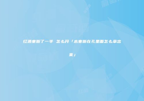 红酒塞断了一半 怎么开「木塞断在孔里面怎么拿出来」