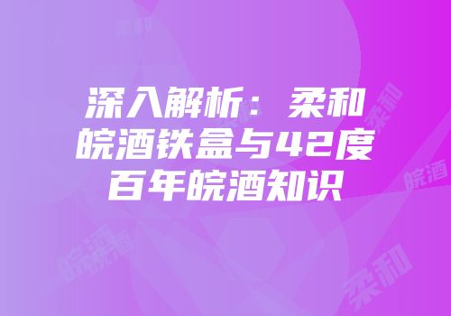 深入解析：柔和皖酒铁盒与42度百年皖酒知识