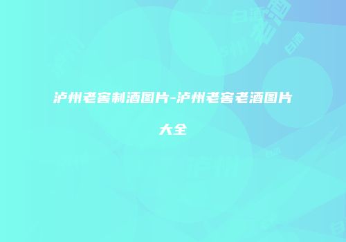 泸州老窖制酒图片-泸州老窖老酒图片大全