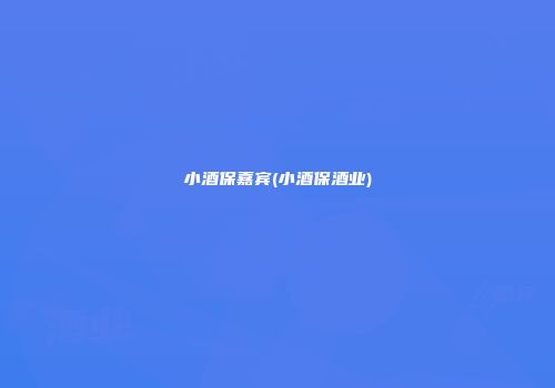 小酒保嘉宾(小酒保酒业)