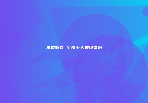 小香槟区_全球十大顶级香槟