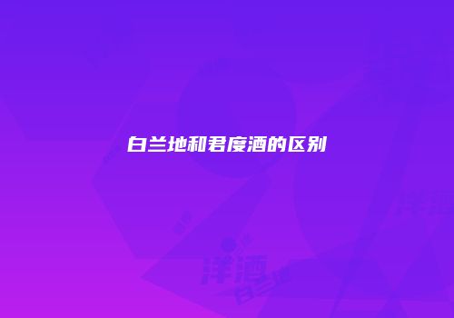 白兰地和君度酒的区别