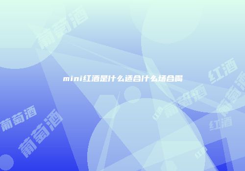 mini红酒是什么适合什么场合喝