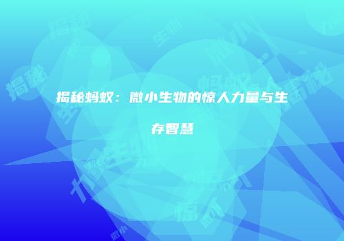 揭秘蚂蚁：微小生物的惊人力量与生存智慧