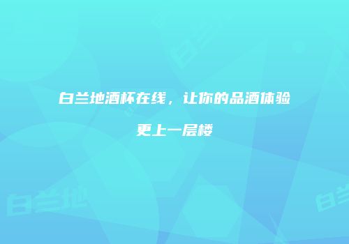 白兰地酒杯在线，让你的品酒体验更上一层楼