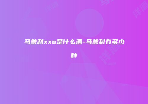 马爹利xxo是什么酒-马爹利有多少种