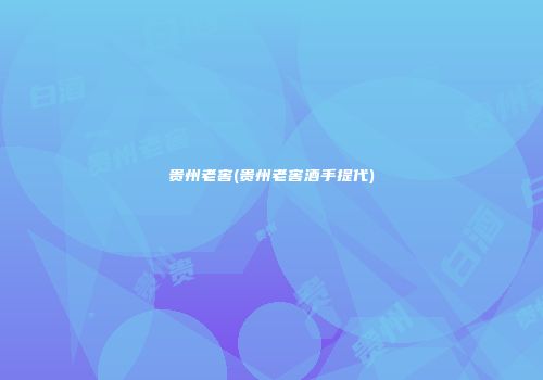 贵州老窖(贵州老窖酒手提代)