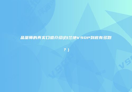 品鉴师的真实口感介绍(白兰地VSOP到底有多烈？)