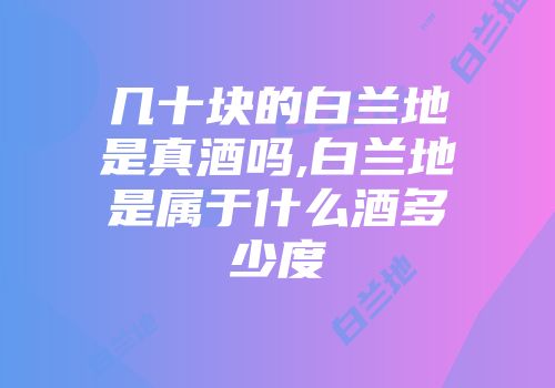 几十块的白兰地是真酒吗,白兰地是属于什么酒多少度