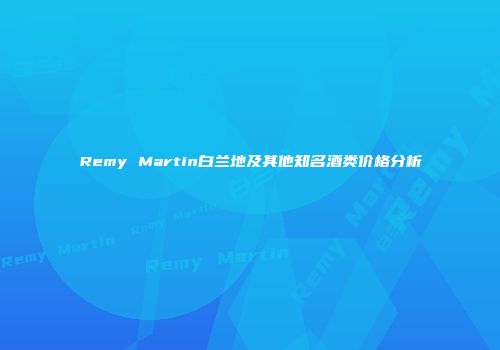 Remy Martin白兰地及其他知名酒类价格分析
