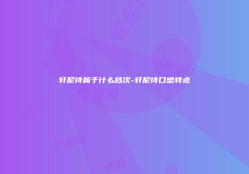 轩尼诗属于什么档次-轩尼诗口感特点