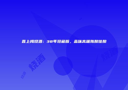 喜上梅烧酒：38年珍藏版，品味高端陈酿佳酿