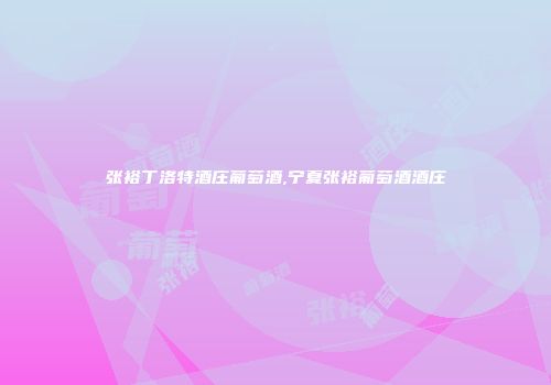张裕丁洛特酒庄葡萄酒,宁夏张裕葡萄酒酒庄