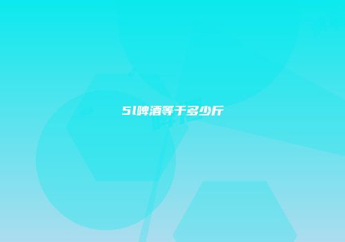 5l啤酒等于多少斤