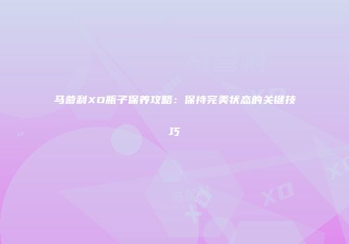 马爹利XO瓶子保养攻略：保持完美状态的关键技巧