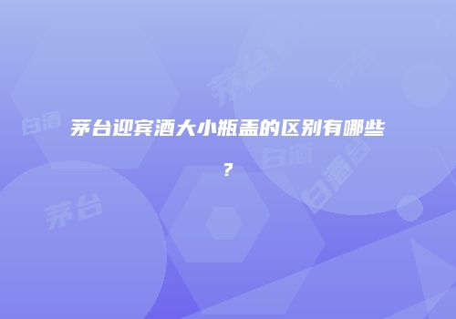 茅台迎宾酒大小瓶盖的区别有哪些?