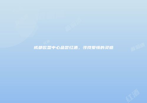 成都欧盟中心品尝红酒，寻找爱情的灵感