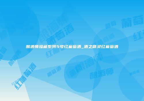 酿酒师珍藏系列5号红葡萄酒_酒之精灵红葡萄酒