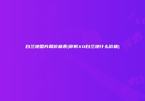 白兰地图片和价格表(帝帆XO白兰地什么价格)