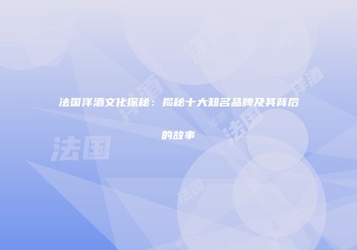 法国洋酒文化探秘：揭秘十大知名品牌及其背后的故事
