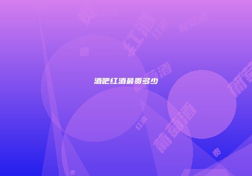 酒吧红酒最贵多少