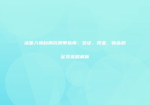 法国入境自用药携带指南：签证、现金、物品规定及流程解析