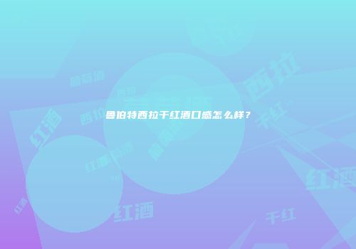 鲁伯特西拉干红酒口感怎么样？
