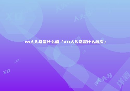 xo人头马是什么酒「XO人头马是什么档次」