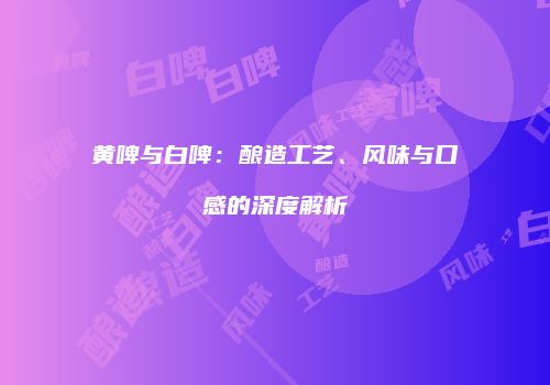 黄啤与白啤：酿造工艺、风味与口感的深度解析