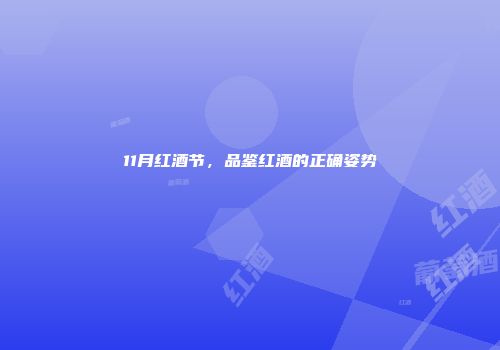 11月红酒节，品鉴红酒的正确姿势