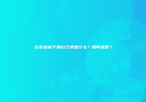 拉菲珍藏干邑白兰地是什么？如何品尝？