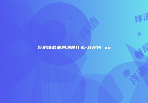 轩尼诗最贵的酒是什么-轩尼诗 xo