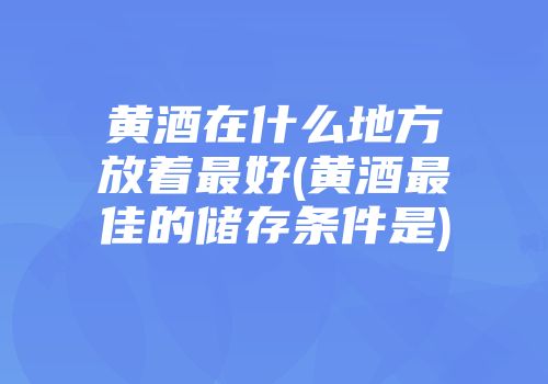 黄酒在什么地方放着最好(黄酒最佳的储存条件是)
