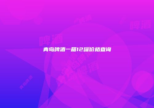 青岛啤酒一箱12罐价格查询
