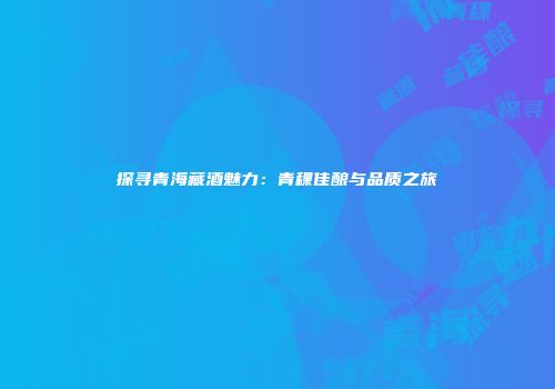 探寻青海藏酒魅力：青稞佳酿与品质之旅