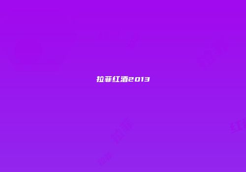 拉菲红酒2013