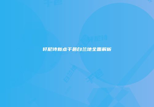 轩尼诗新点干邑白兰地全面解析