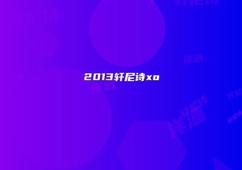 2013轩尼诗xo