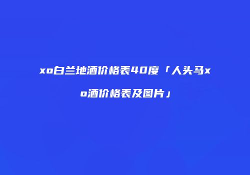 xo白兰地酒价格表40度「人头马xo酒价格表及图片」