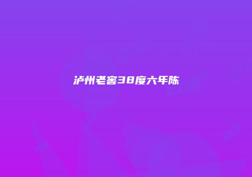 泸州老窖38度六年陈